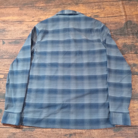 Lululemon Long Sleeve Button Up Shirt Men's Small Blue/Gray - Picture 2 of 5